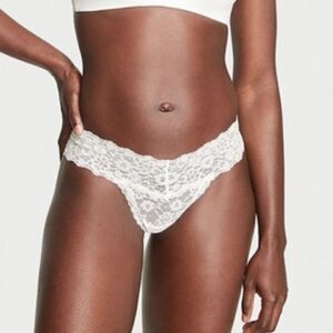 Victoria's Secret The Lacie Posey Lace Thong Panty For Women's Size Medium